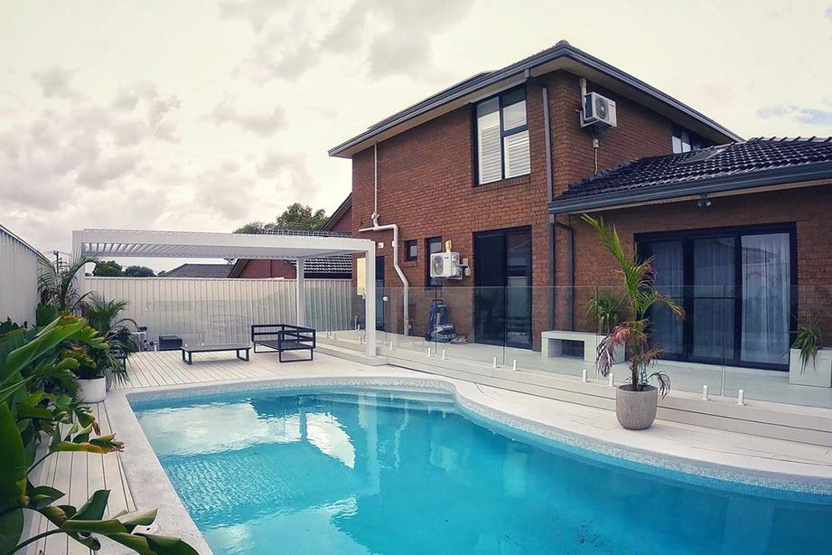 Poolside pergola